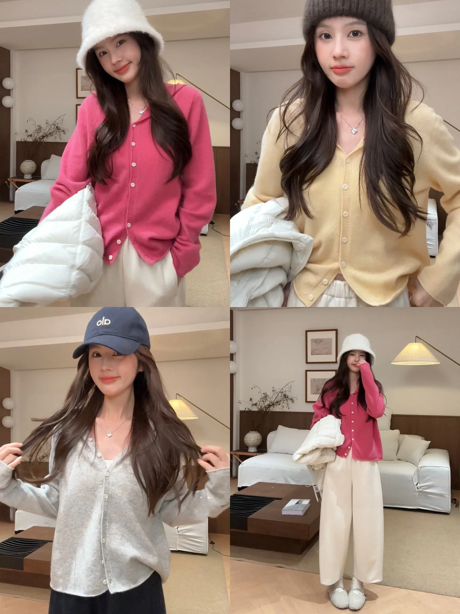 

aron Sle 00% Wool Knitted Hat Sweater Single Button Casual Fit Long Sve Ladies Cardigan Soft Moisture ng Knitwear