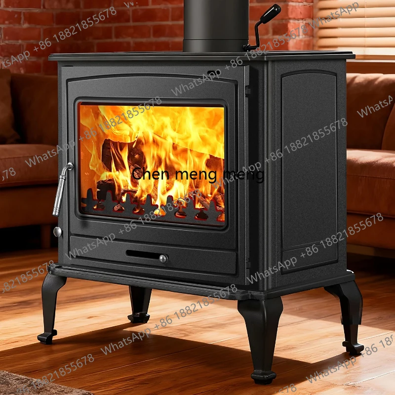 

Чугунная дровяная печь-камин для отопления, ретро-печь для дома, работающая на дровах.