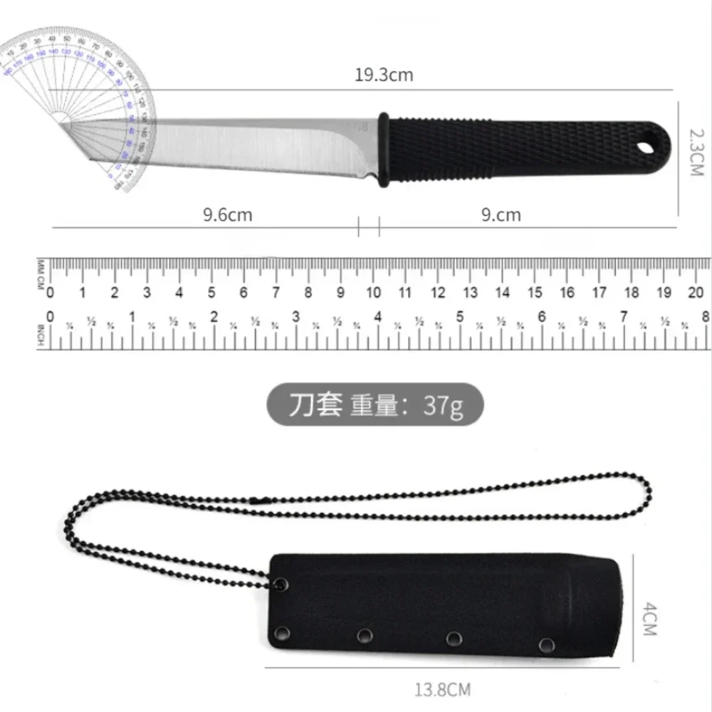 2024EDC Black and White Knife for outdoor use, a portable basic tool for hiking, exploring and camping High hardness knife