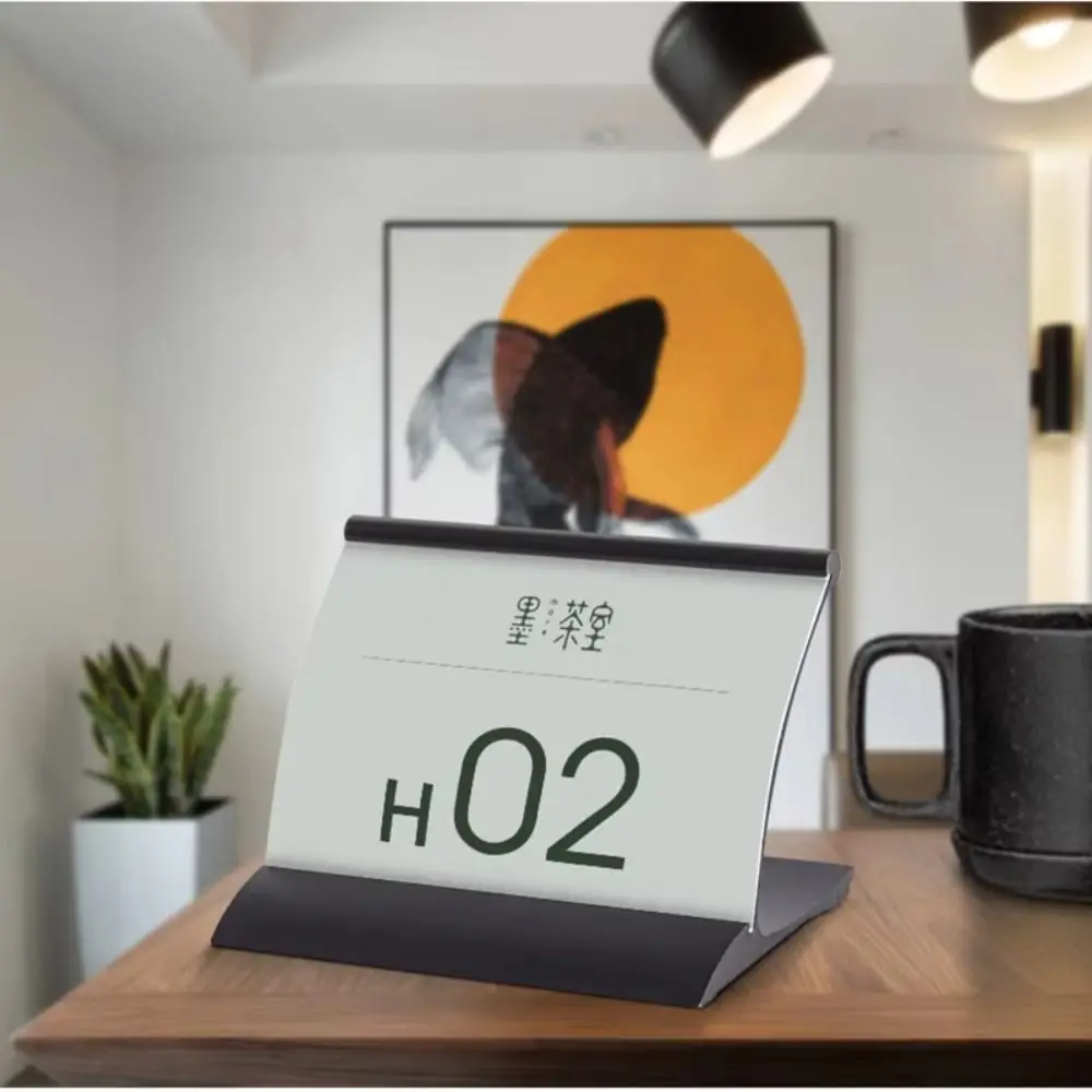 New 70x50mm Small Price Label Holder Aluminum Metal Menu Sign Holder Sign Holder Display Stand Number Card