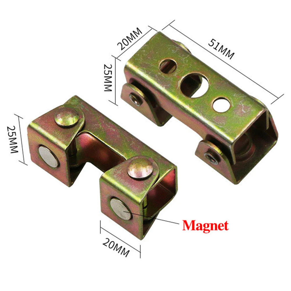 2pcs V Type Clip Magnetic Welding Clamps Adjustable Tab Holder Gold Silver Suspender Fixture For Tool Boxes Casement