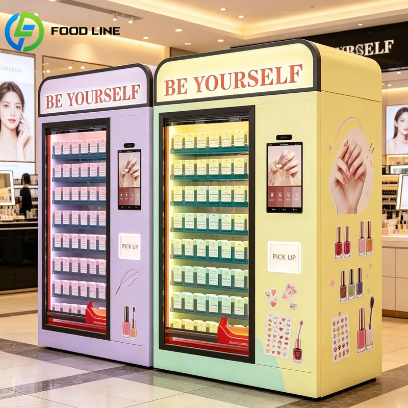Cosmetic Vending Machine Nail Art Beauty Machine Automatic Self Service Touch Screen For Retail Shop Salon Customized