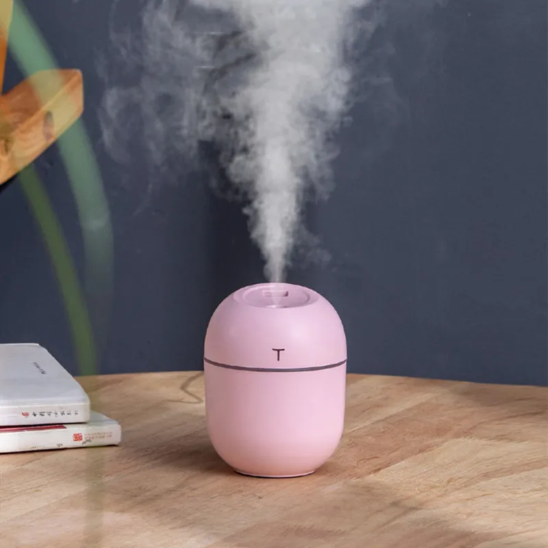Simpatico Mini umidificatore ad ultrasuoni 220ML diffusore di oli essenziali aromatici USB Fogger Mist Maker con lampada da notte a LED per auto di casa