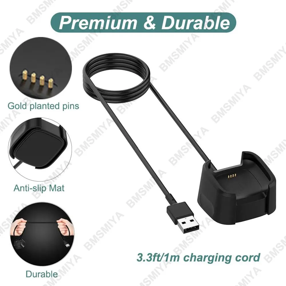 1 قطعة اكسسوارات ل Fitbit العكس لايت SE ساعة ذكية شاحن يو اس بي الحبل كليب حوض ل Fitbit العكس 2 1 كابل شحن مغناطيسي