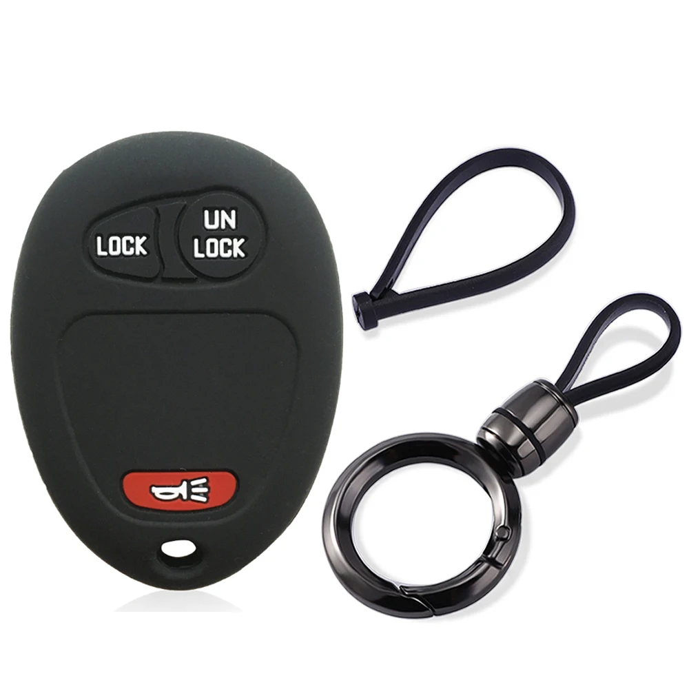 Para Chevrolet Colorado para Buick Century Hummer H3 para GMC Canyon funda de silicona para llave de coche soporte sin llave llavero de carcasa