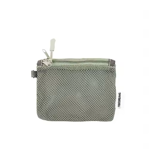 Travel Makeup Storage Bags New Mesh Coin Purse Simple Portable Mini Bag Multi-purpose Square Bag Double-layer Zipper Card Holder - Image 8