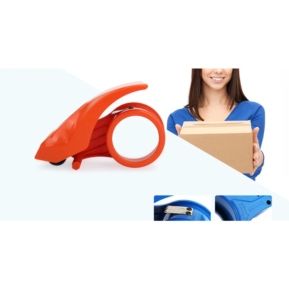60mm Tape Cutter Dispenser Case Sealing Machine Anti-reverse Manual Sealing Device Baler Durable Iron Box Sealer Cutting Machine