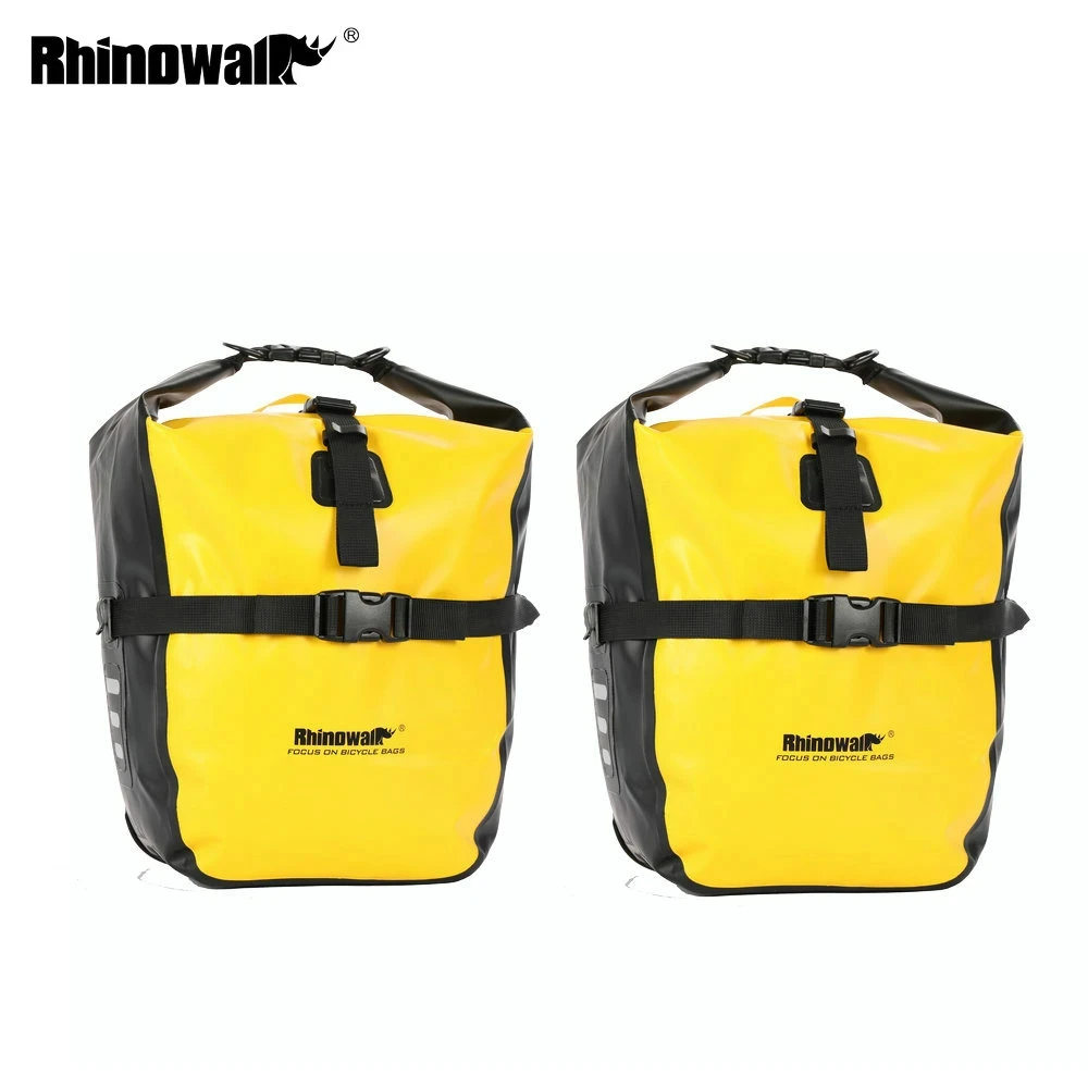 

Rhinowalk 2 PCS Bicycle Panniers Bag MTB Road Bike Front Rear Rack Luggage Bag Waterproof Travel Cycling Rack Saddle Bag 20L