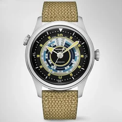 Vorverkauf NEUE Merkur Skin Diver Retro Leuchtende Sport Manuelle Mechanische Uhr für Männer Stahl Militäruhr Vintage 38mm