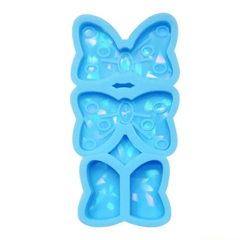 

D46E Light and Bowknot Straw Silicone Molds Resin Casting Mold Straw Decorations Making DIY Crafts