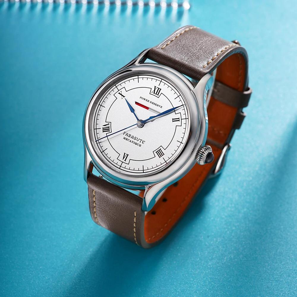 FARASUTE 40mm Retro HangZhou Customized Manual Mechanical Wristwatch For Men Sapphire Glass 80 Hours Power Reserve Watches Male