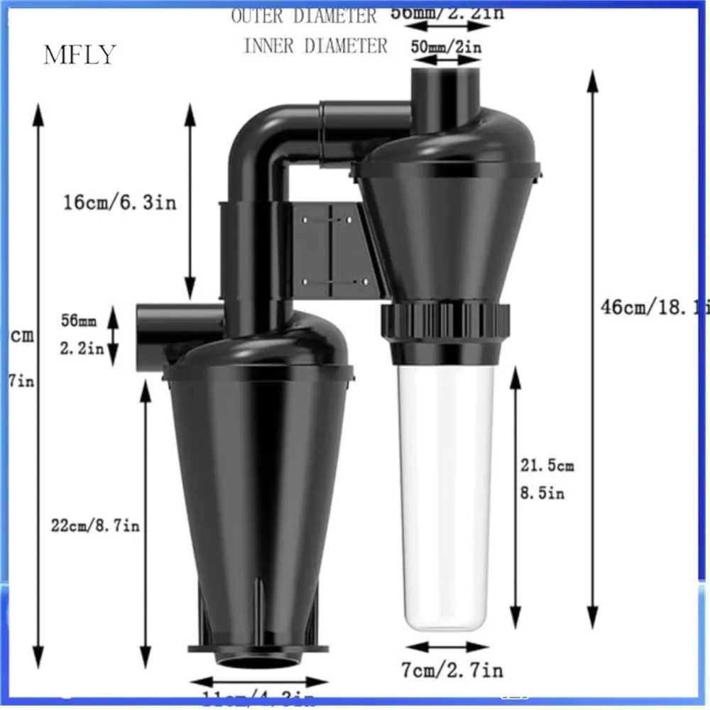 Double Filtration Cyclone Dust Collector Woodworking Filter Industrial Separator Collector Canister Dust Control System
