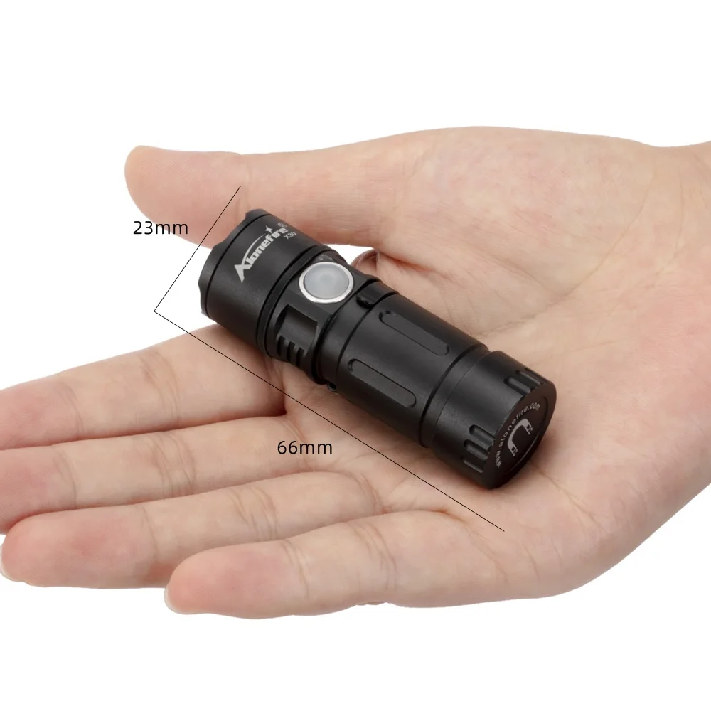 Alonefire X30 Rechargeable Mini Led Flashlight 16340 battery Usb Powered Flash Light Pocket Torch Lamp XPG Wick Flashlights