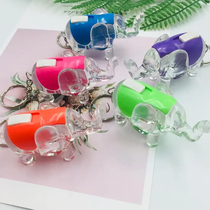 Cartoon LED Light Up Keychain Mini Flashlight Bag Charm Fun Toy Backpack Decoration for Children Students Party Favor