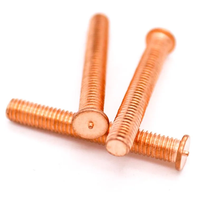 2/50pc M3 M4 M5 M6 M8 M10 Carbon Steel Copper Plated Stud Weld Spot Welding Screw Solder Point Nail Bolt for Capacitor Discharge