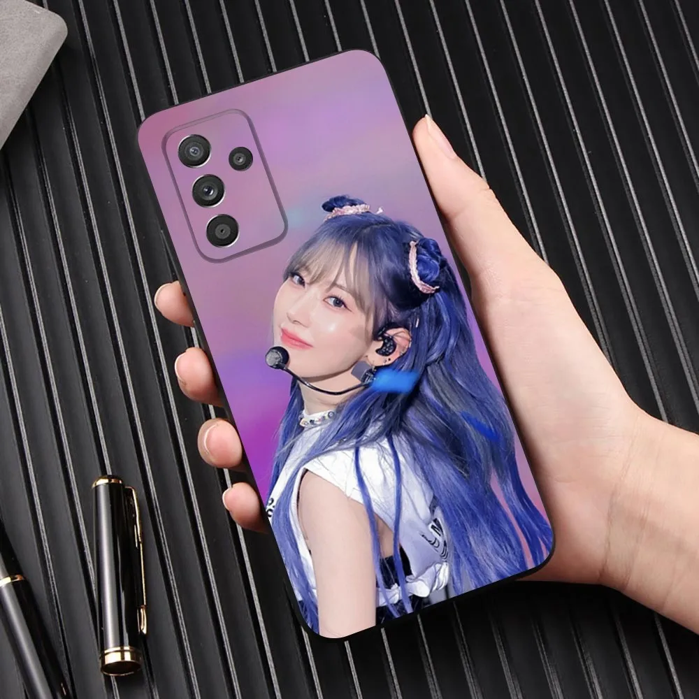 Kpop Miyawaki Sakura Phone Case For Samsung Galaxy A13,A21s,A22,A31,A32,A52,A53,A71,A80,A91 Soft Black Phone Cover