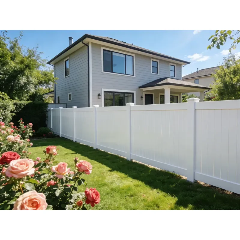 Direct Factory Supply White PVC Privacy Fence Easy Installation Routered Vinyl Fence System Required Garden Security Fence