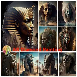 AB Full Diamond Mosaic Ancient Egyptian Pharaoh Diamond Embroidery Romantic Portrait Diy Diamond Painting New Religion Gift H52