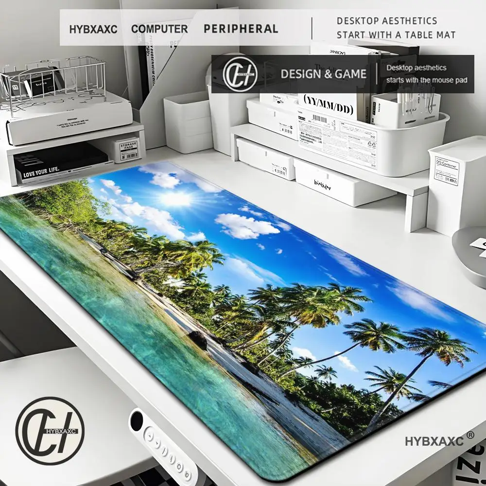 

Nature Mousepad 1000X500 Large Mouse Pad Cloud Xxl Blue Mats Gaming Desk Mat Beach Carpet Office Desks Accessories For Computer