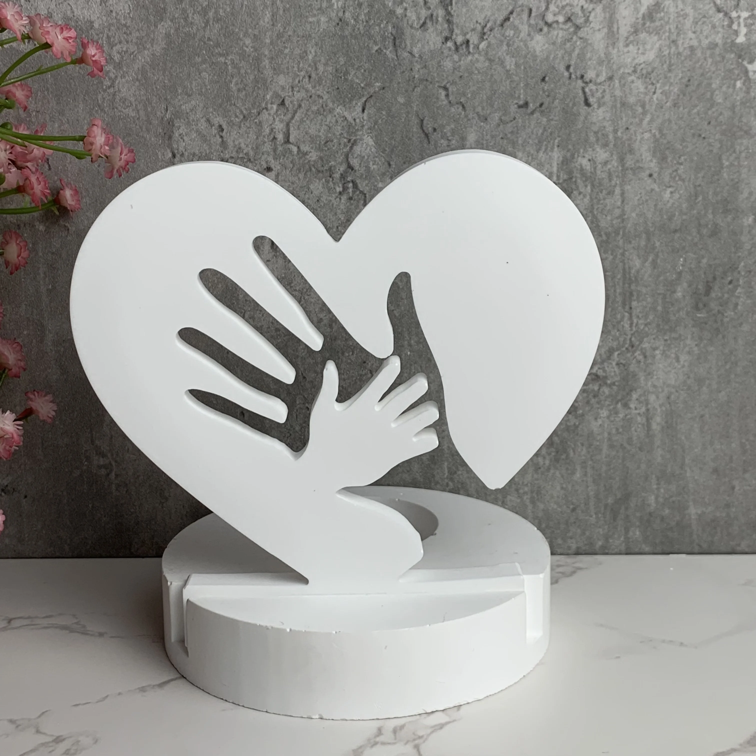 Love Palm Hand Candle Holder Silicone Mold DIY Cement Gypsum Clay Pouring Resin Mold Home Decoration Ornaments