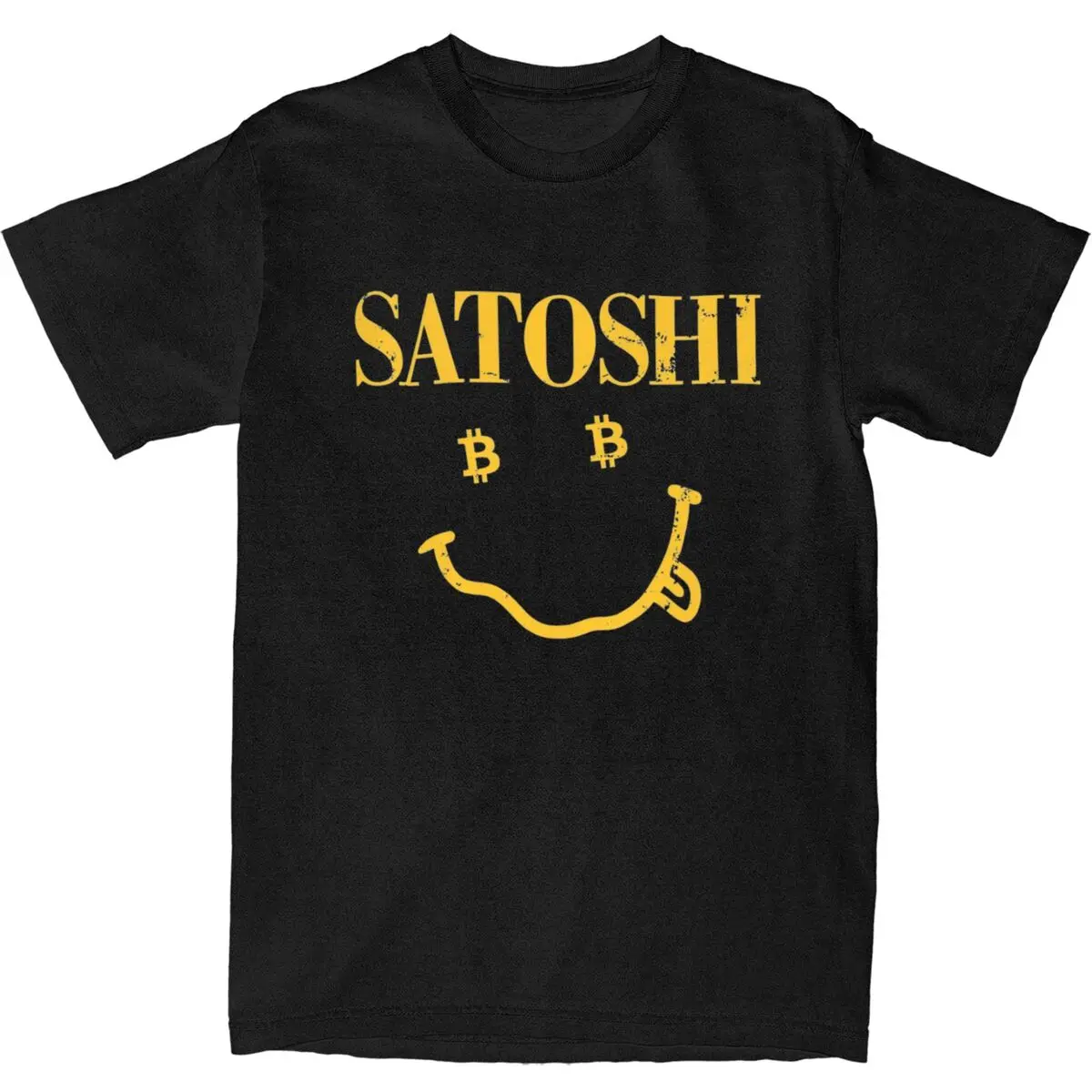 

Man T Shirt Yellow Blockchian Bitcoin Satoshi T Shirts Harajuku Funny Summer Tee Shirt Y2K Funny Casual Cotton Tops Gift Idea