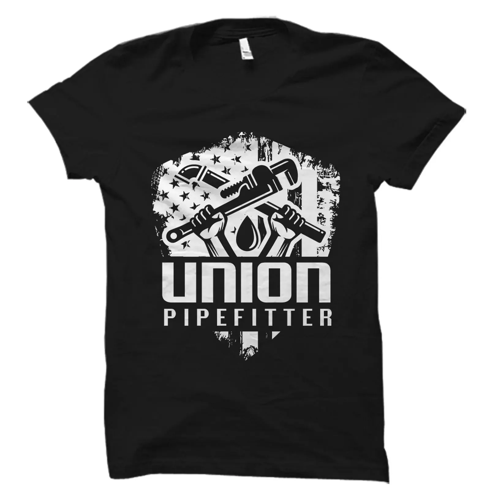 Union Pipefitter American Flag T Shirt Patriotic Plumber Pipefitting for Piping Designer vintage Washed Comfortable Unisex