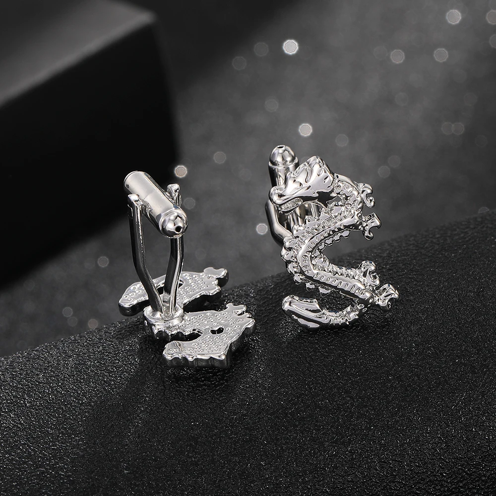 Animal Collection Drache Elefant Kuh Dinosaurier Eisbär Koala Manschettenknöpfe für Männer Hemd Anzug Schmuck Zubehör – Detail 14