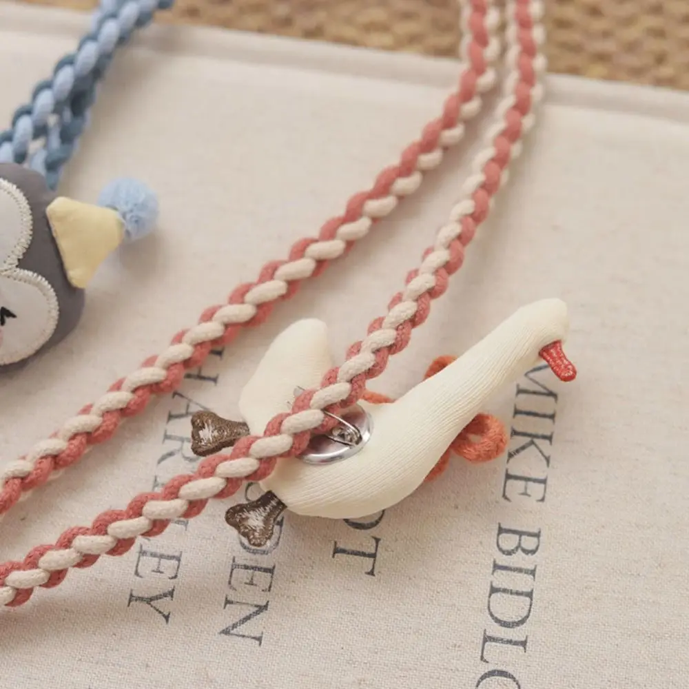 الحلو اليدوية شريط للرسغ مكافحة خسر الكرتون بروش الكروشيه نسج الحبل نسج سلسلة حقيبة ملونة حبل مضفر يوميا