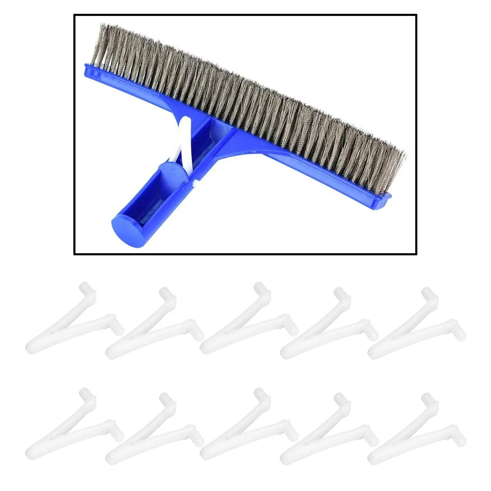 

10Pcs Pole Clips Pool Accessories swimming Pool Attachment Clips Brushes