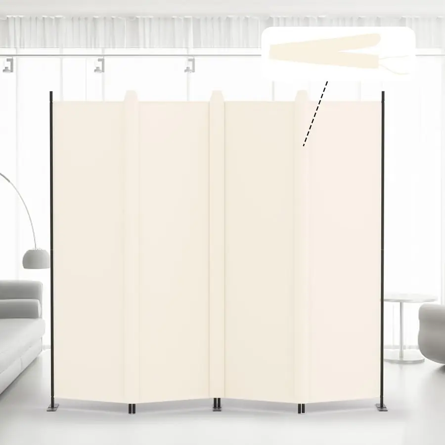

4 Panel Room Divider, 6FT Tall Folding Privacy Screen Wall Dividers, Portable Privacy Screen Freestanding Room Divider for Room