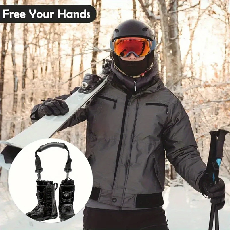 Outdoor Winter Multi-functional Ski Boots Bindings Ski Boots Hand Straps Skates Hand Fixed Shoulder Straps