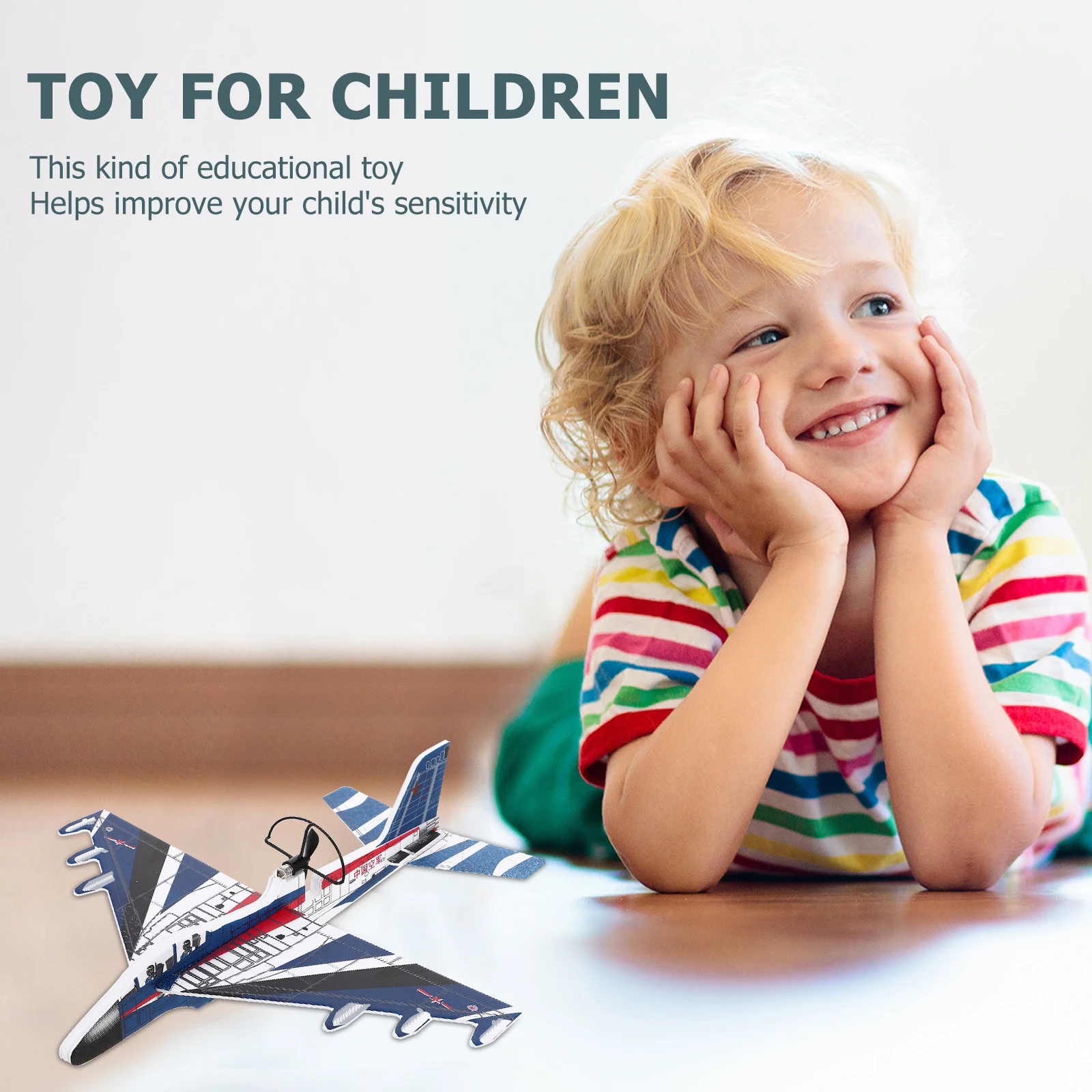 لعبة طائرة شراعية أضواء LED USB قابلة للشحن للأطفال ألعوبة صديقة للبيئة مادة صحية آمنة للتحكم عن بعد لعبة نموذج طائرة #2