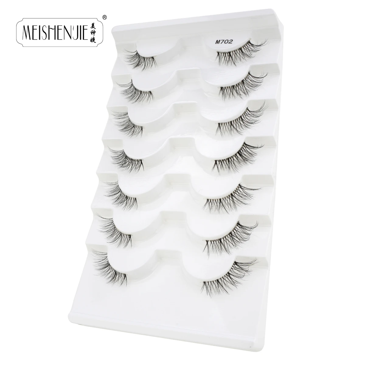 MEISHENJIE 3/7 paires de demi-Cils de chat doux 3D Cils de vison vaporeux moelleux à la main Faux Cils outil de maquillage réutilisable demi-Cils