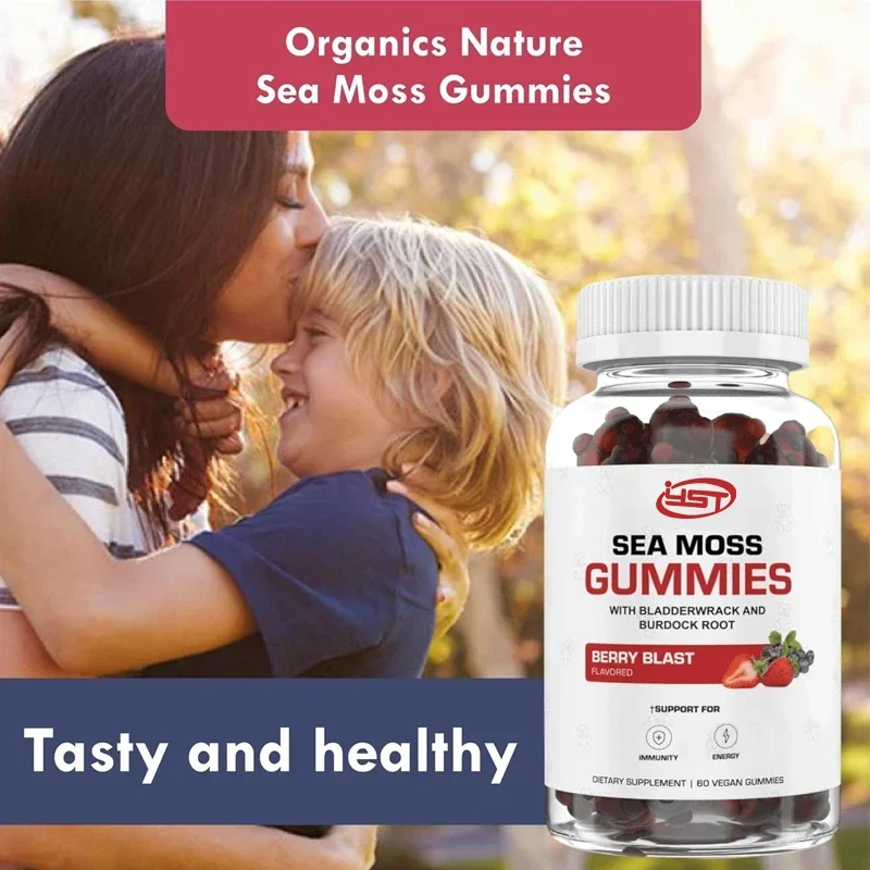 

Irish Seaweed Gummies for Lung Detoxification, Thyroid, Strength Immunity, and Energy Support 60 Capsules
