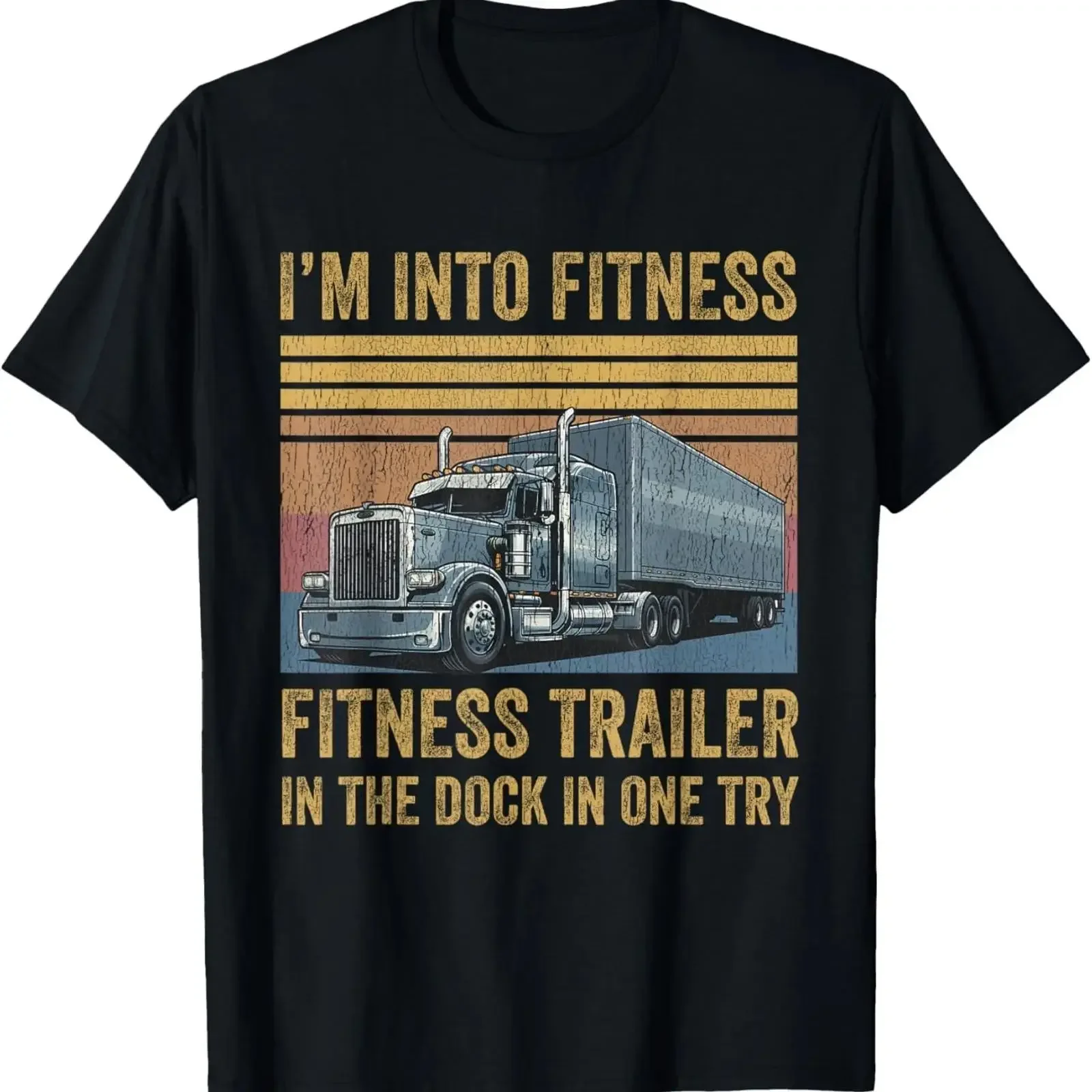 Lustiges Trucker Pun Fitness ganzer Anhänger im Dock T Shirt  vintage Washed Soft Stretched Stylish Versatile Slightly homme