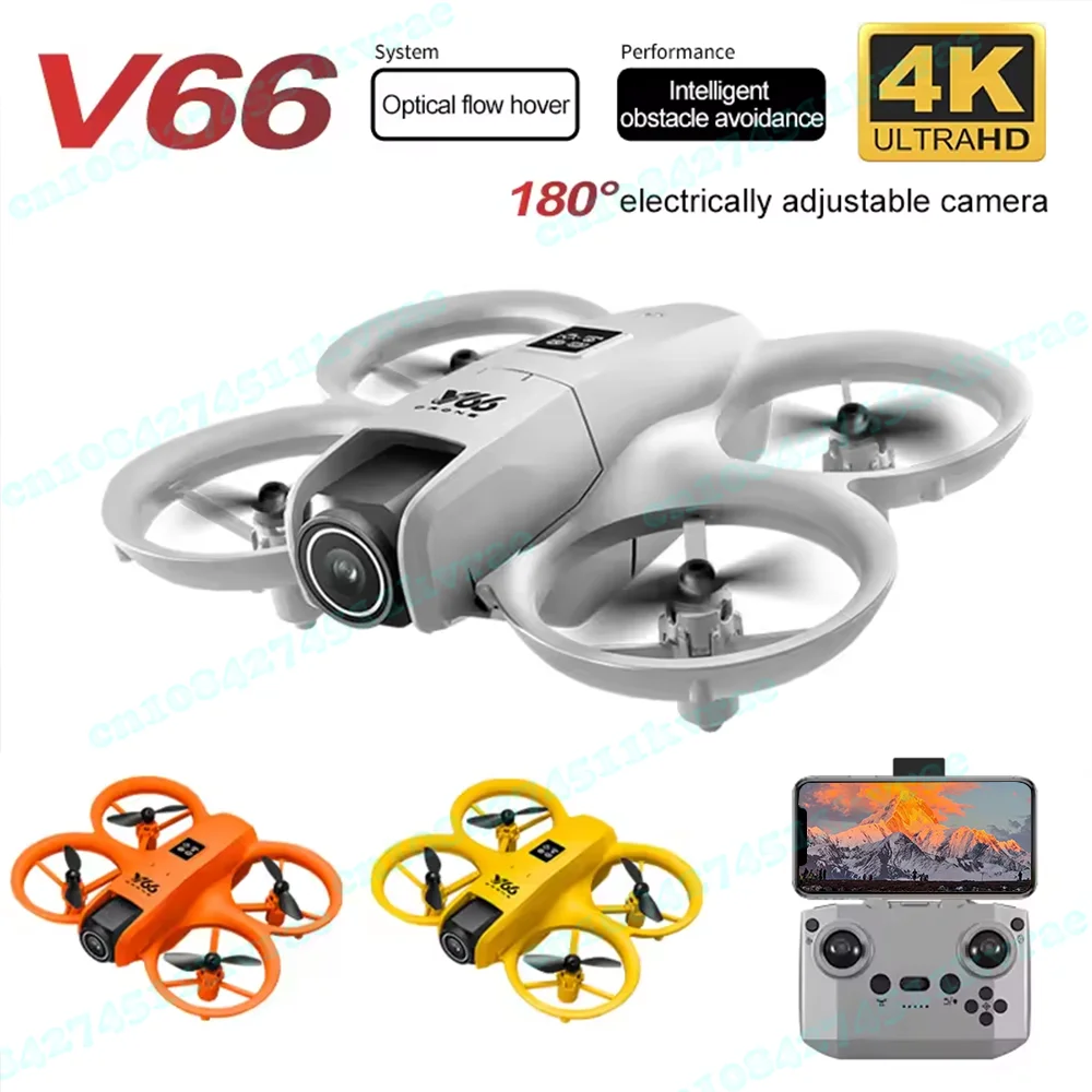 

V66 Mini Drone 4K Professional HD Wide Angle Camera WiFi FPV RC Obstacle avoidance Drone Foldable Quadcopter Kids Toys Gift