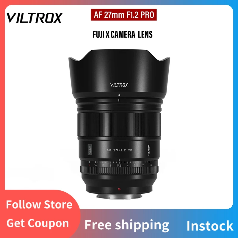 

VILTROX 27 мм 75 мм F1.2 Pro Ультра Большая диафрагма APS-C Prime объектив для Fuji XF объектив для камеры, разработанный для FUJIFILM X