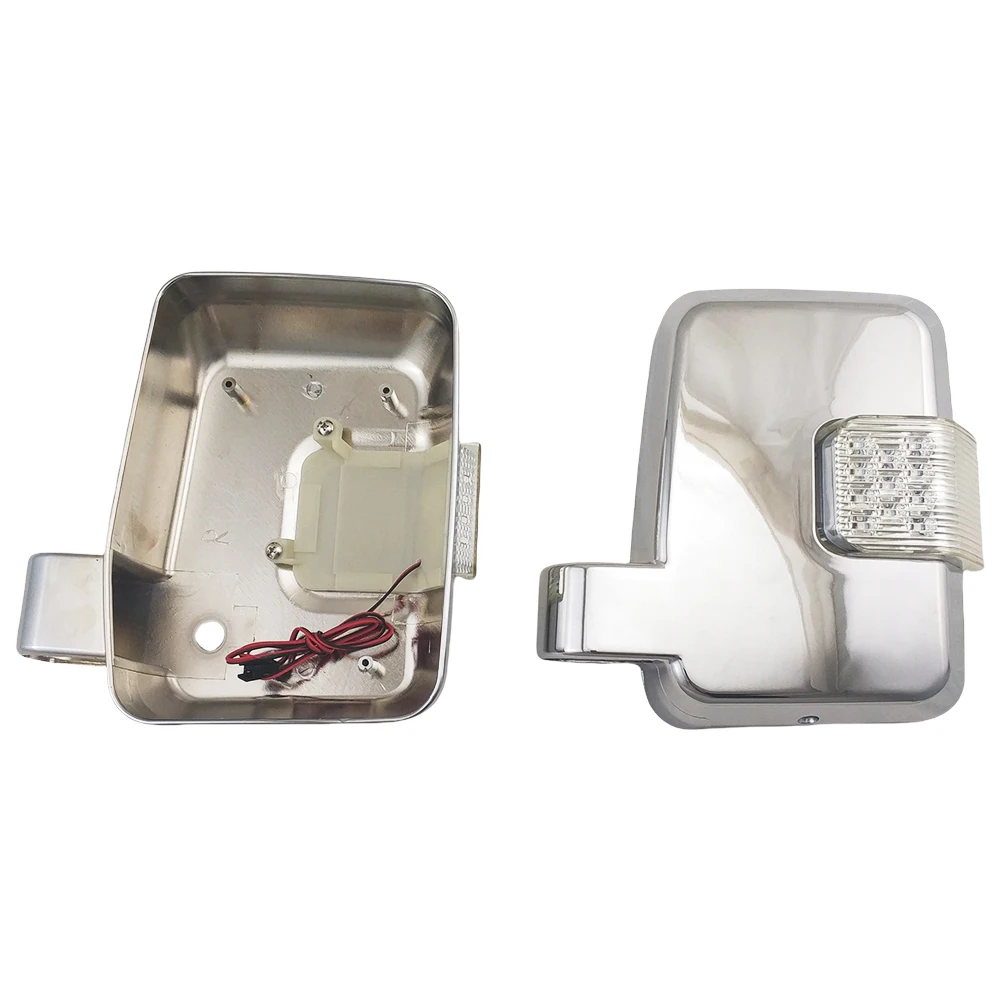 

Chrome Plated Silver Door Mirror Cover With Led For Toyota Land Cruiser LC70 FJ70 70 Pickup 1987-2004 SUV Car Exterior Decorate