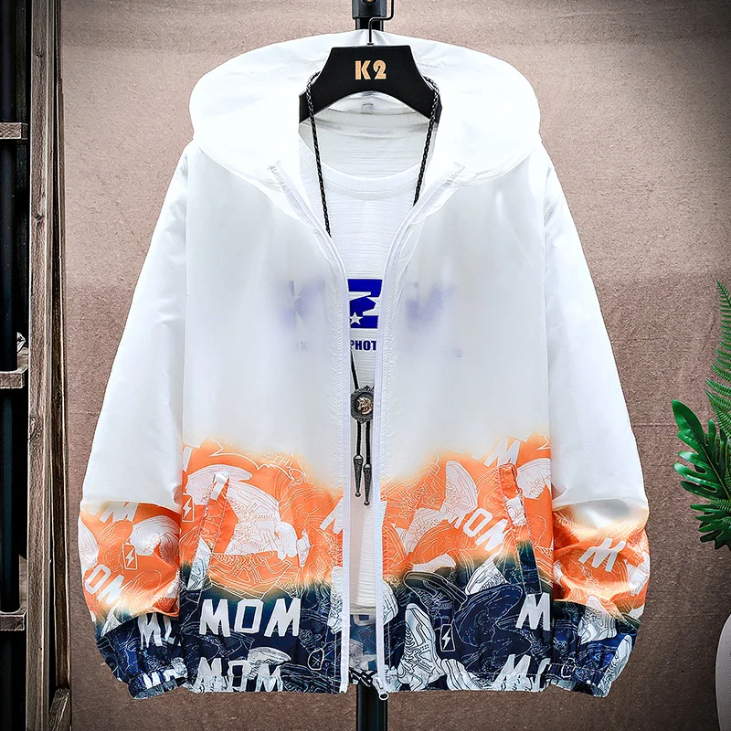 

Lightweight Long Sve Men's Sun Protection irt Breathable Loose Fit Hooded Jaet Qui Dry Outerwear for Summer