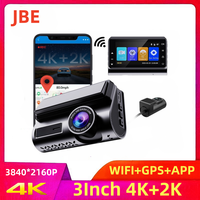 3Inch 4K+2K Dash Cam Dual Lens Ultra HD Real  Car DVR Camera WIFI GPS Rear View Night Vision WDR Video Recorder 24H Parking