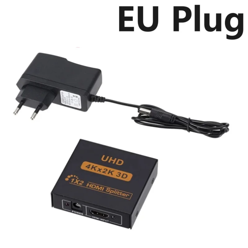 1 In 2 Out 4K HDMI-Compatible Splitter Converter Full HD 1080p Vide Switch Switcher 1X2 Dual Display  For HDTV DVD PS3 Xbox
