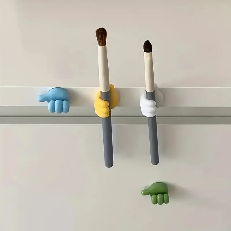 10 Stück daumenförmige Kabel-Organizer-Aufbewahrungsklammern ohne Bohren, selbstklebende Haken aus Kunststoff, perfekt für Ladekabel, Kabelhalter – Detail 3