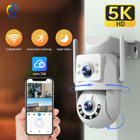 Jooan 5K 8MP Dual Lens Dual Screen IP Camera Wifi PTZ Camera Outdoor AI Auto Tracking CCTV HD Audio Video Surveillance