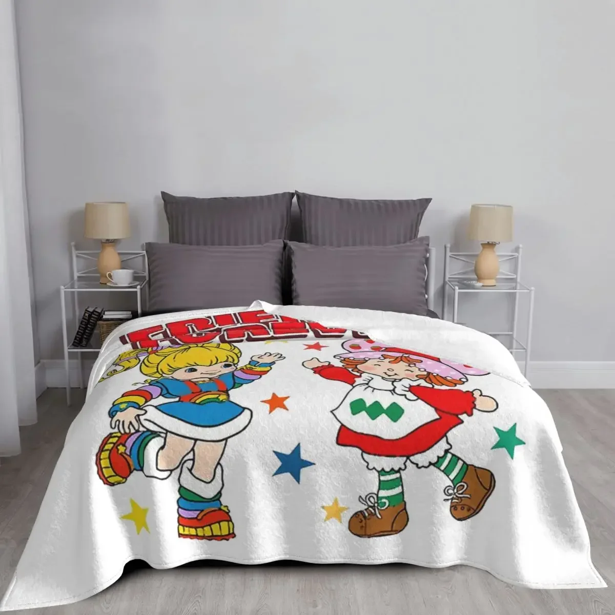 Rainbow Brite Red Butler TV Blankets Coral Fleece Plush Decoration Bedroom Bedding Couch Bedspread