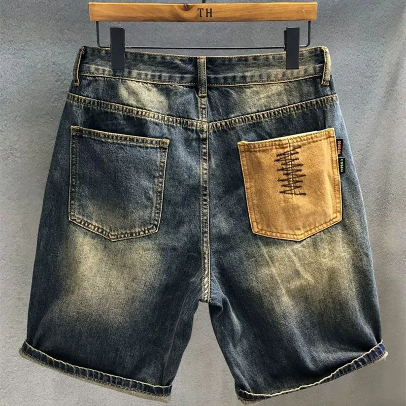 Summer 2026 New Arrival High-Quality Comfortable  casual American Denim Shorts – Men's Mid-Length Summer Loose Straight-Leg
