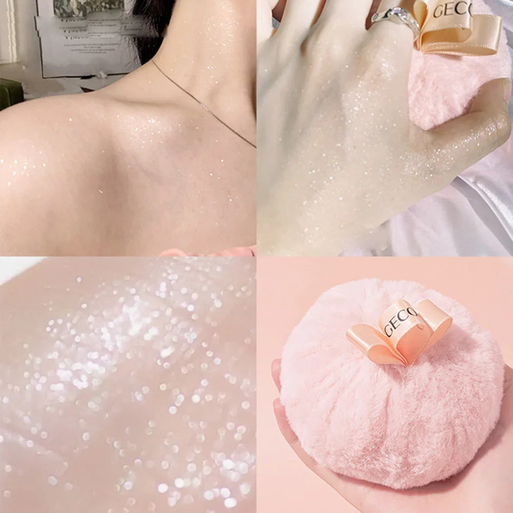 GECOMO Meteor Highlight Polvere sciolta Impostazione Palla Nuovo design Uso per feste Polvere glitter shinny per viso, clavicola, corpo e capelli