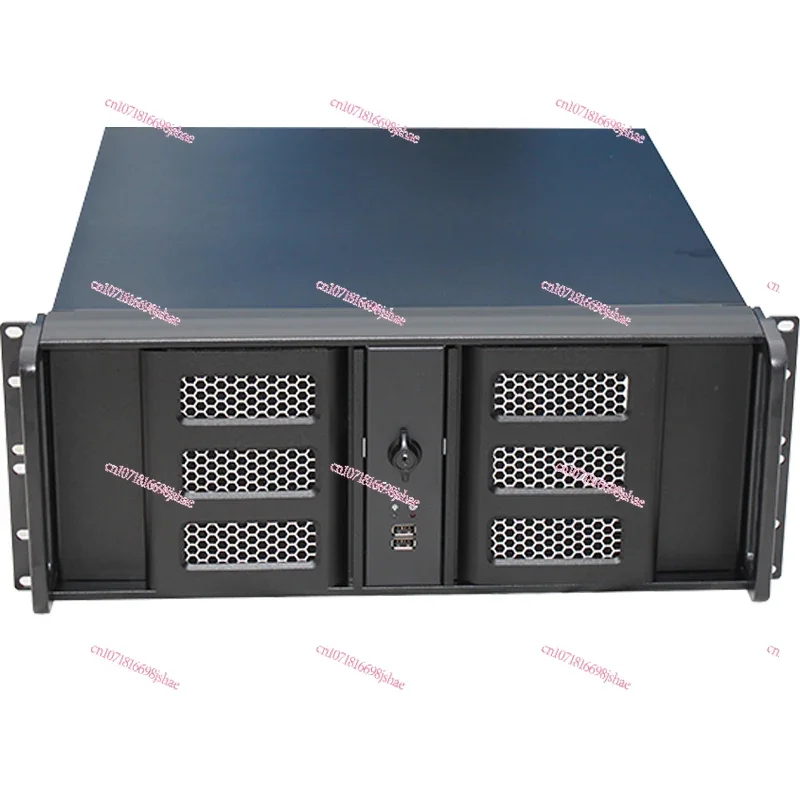 4U Industrial Control Chassis Rack Type Double Door ATX Large Board 8 Disk Position 7 Slot Horizontal Computer Host Server Shell