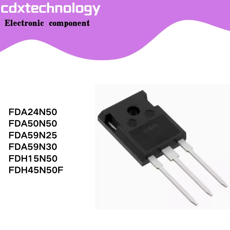 

5PCS/LOT FDA24N50 FDA50N50 FDA59N25 FDA59N30 FDH15N50 FDH45N50F TO220 Triode transistor new