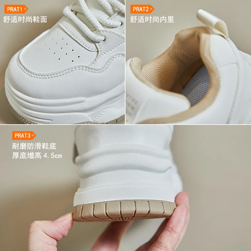 Spring Women Shoes Fashion Breathable Female Girls Sneakers Thick-Soled Increase Sports Casual Size 35-40
