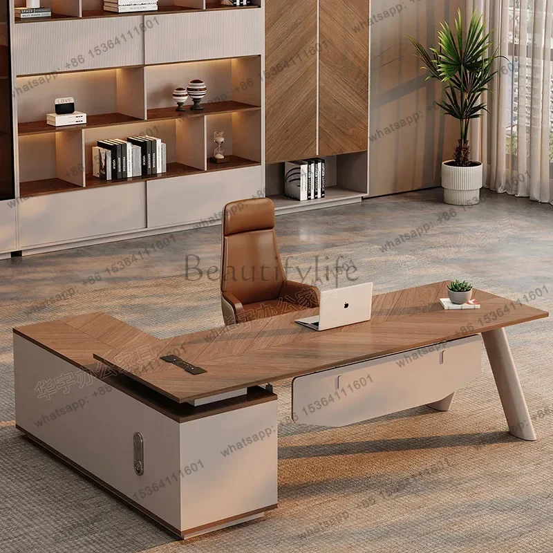 ld Nordic Wooden Office Desk Study Modern Computer Decoration Organizers   Aesthetic Design Scrivania Salon Furniture